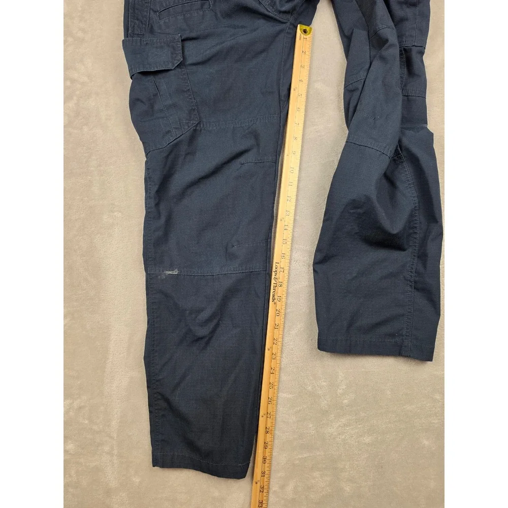 CQR Tactical Cargo Pants Mens 32x32 Navy Blue Ripstop TLP110 Work Hiking *Read
